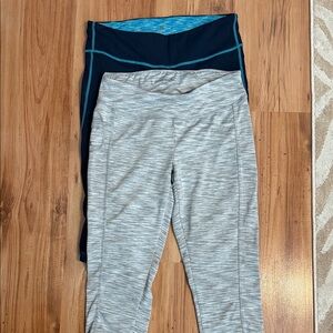 Stylish Gray and Navy Kids Leggings